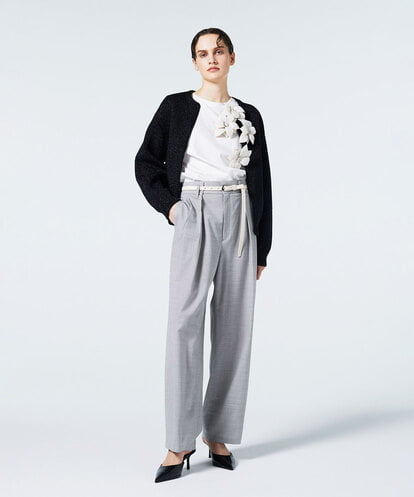 EAUVIRE マグネット付きスパンコールコサージュ ブラック