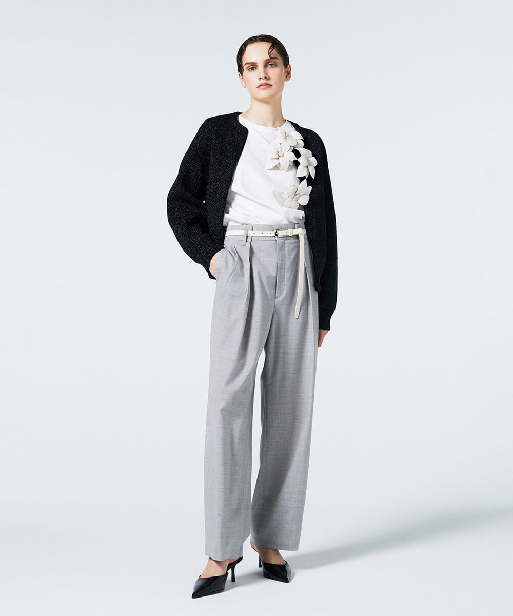 EAUVIRE マグネット付きスパンコールコサージュ ブラック