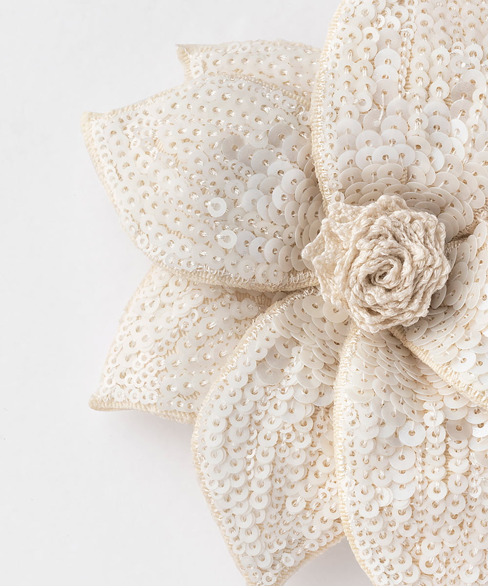 EAUVIRE マグネット付きスパンコールコサージュ ブラック