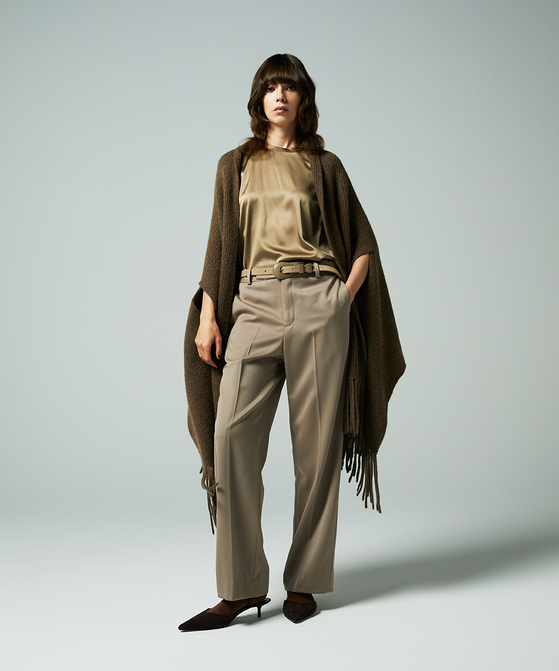 EAUVIRE ファインキャメルストール ブラウン