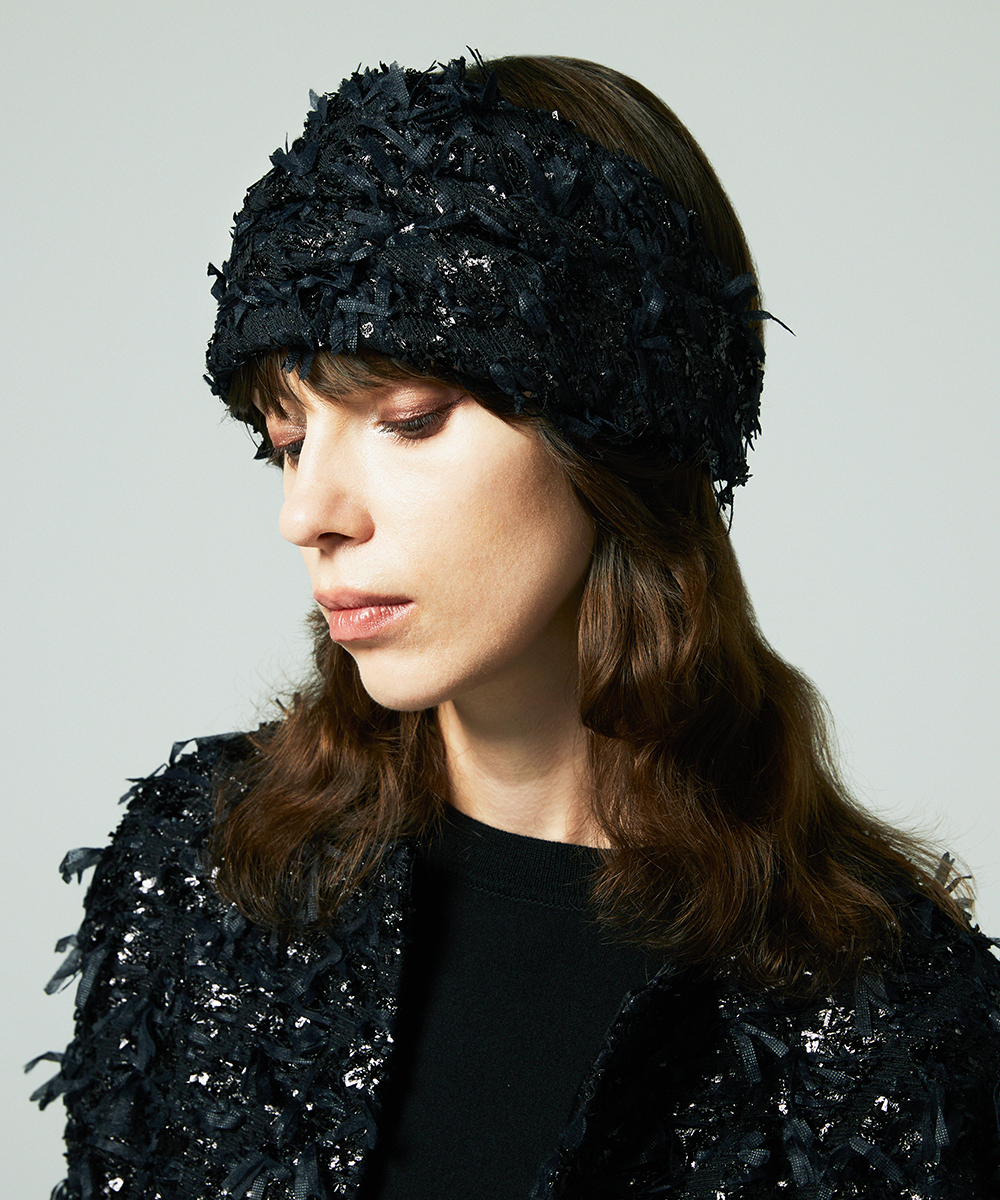 リボンツイードヘッドピース