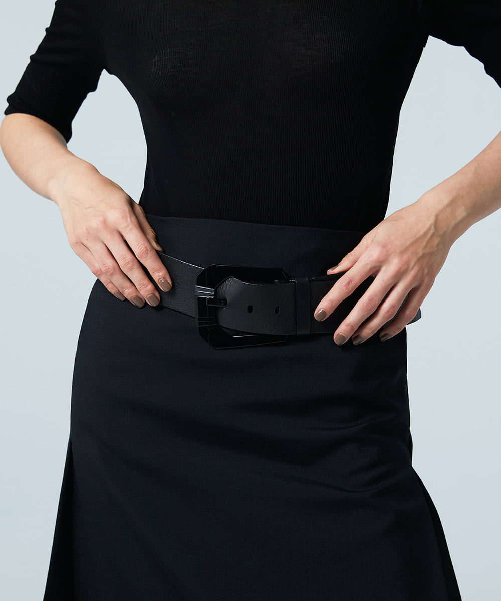 EAUVIRE ビッグバックルベルト ブラック