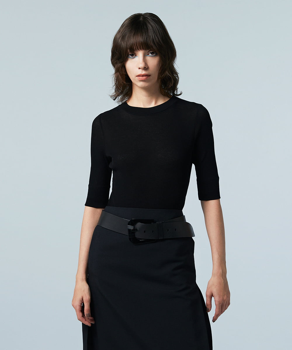 EAUVIRE ビッグバックルベルト ブラック