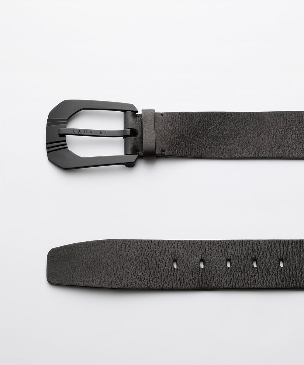 EAUVIRE ビッグバックルベルト ブラック