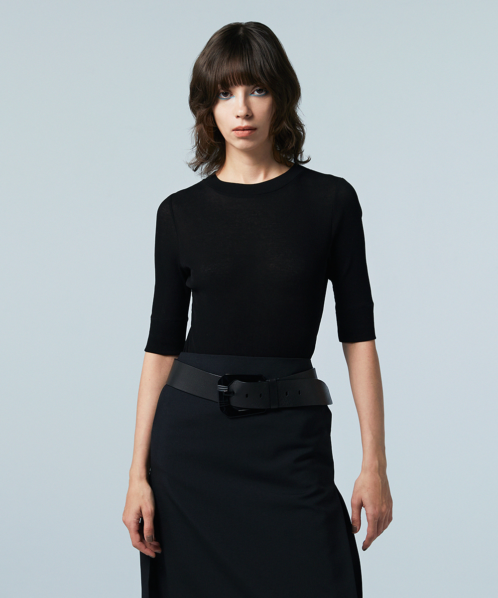 EAUVIRE ビッグバックルベルト ブラック