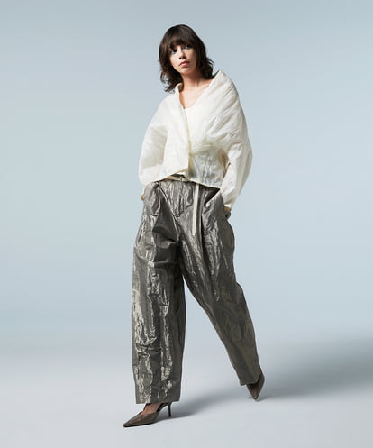 EAUVIRE レザーロング細ベルト ブラック