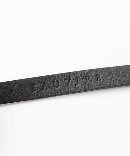 EAUVIRE レザーロング細ベルト ブラック