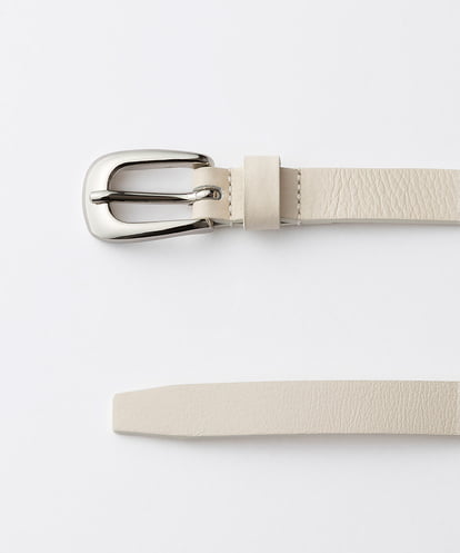 EAUVIRE レザーロング細ベルト ブラック