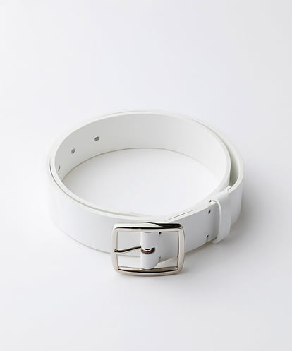 EAUVIRE 手縫いレザーベルト ホワイト