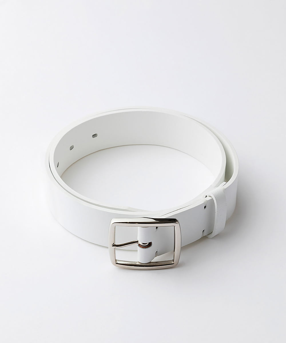 EAUVIRE 手縫いレザーベルト ホワイト