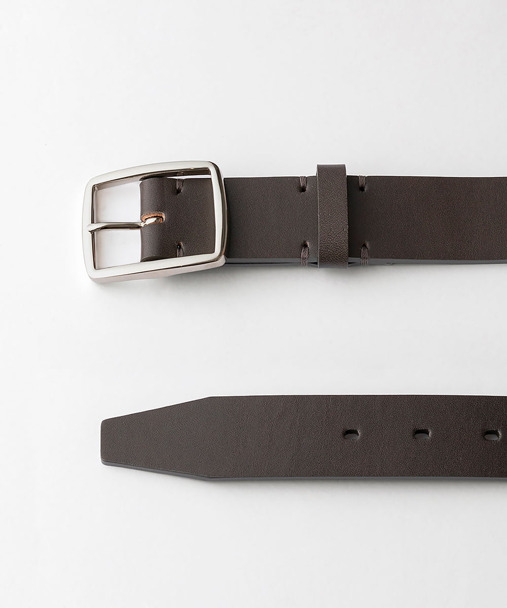 EAUVIRE 手縫いレザーベルト グレー