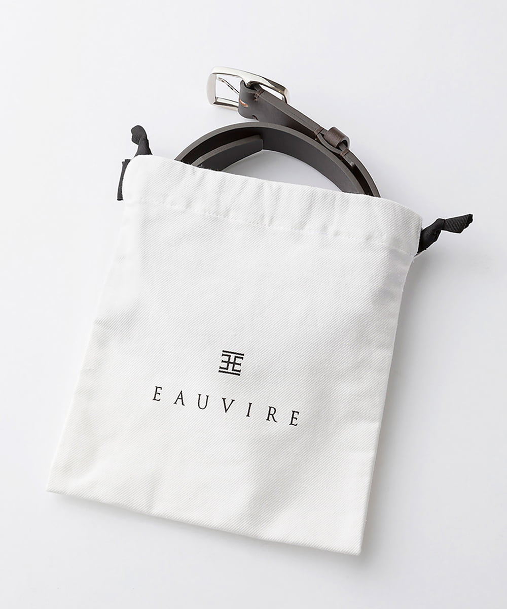 EAUVIRE 手縫いレザーベルト グレー