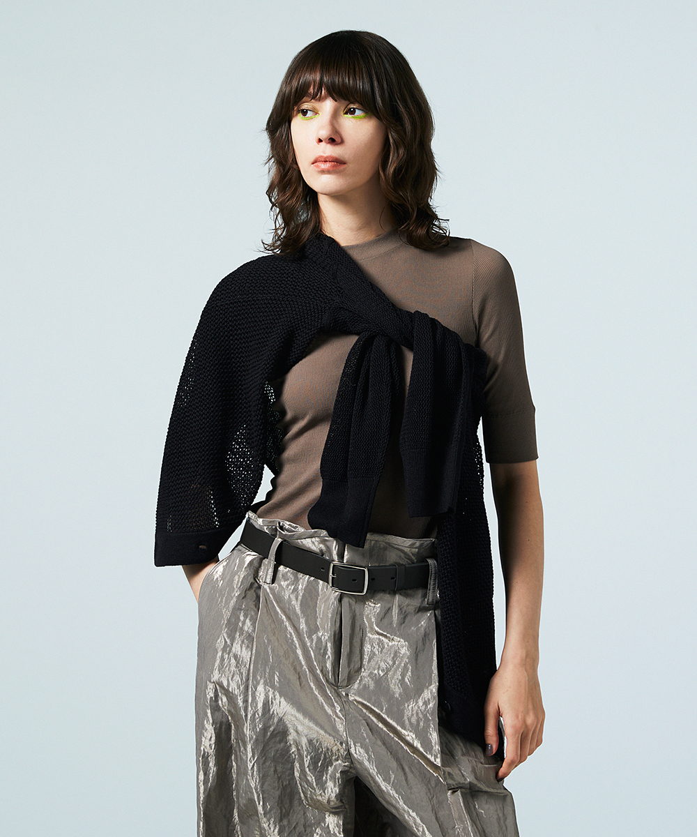 EAUVIRE 手縫いレザーベルト グレー