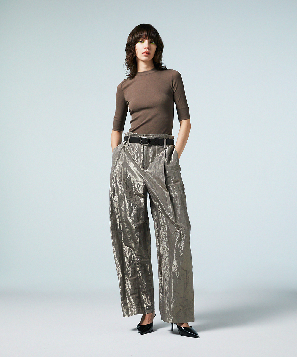 EAUVIRE 手縫いレザーベルト グレー