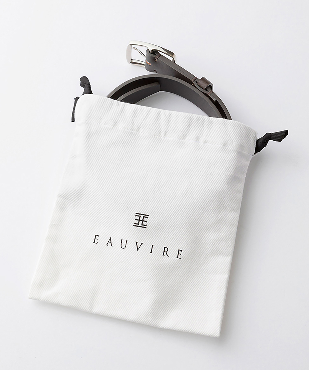 EAUVIRE 手縫いレザーベルト グレー