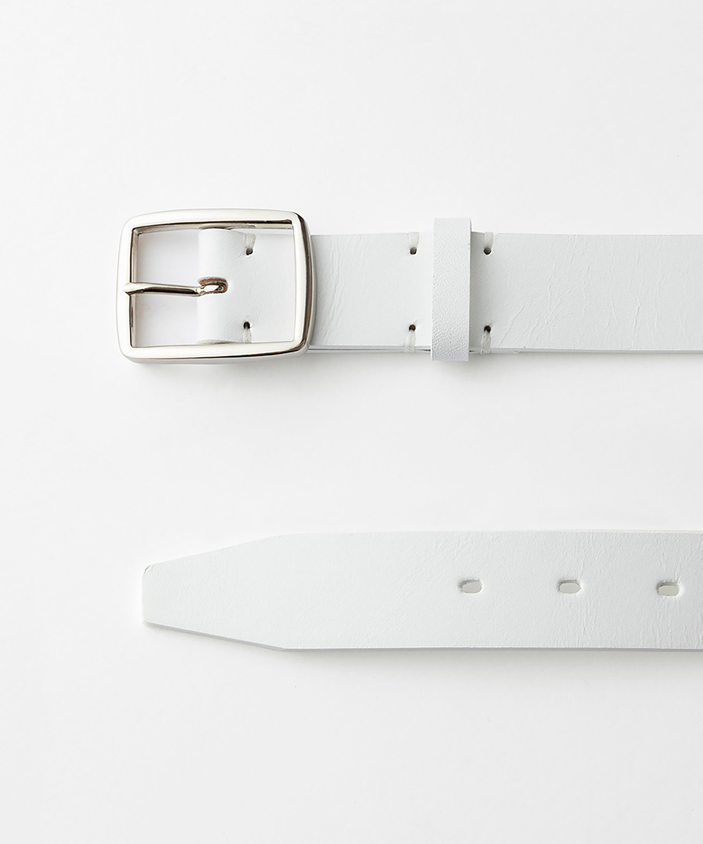 EAUVIRE 手縫いレザーベルト グレー