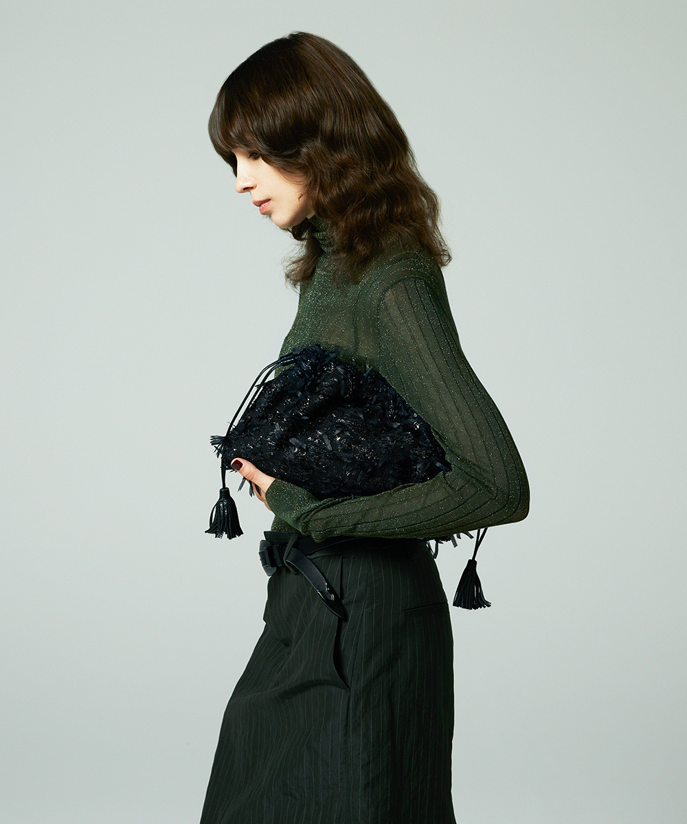 リボンツイードバッグ