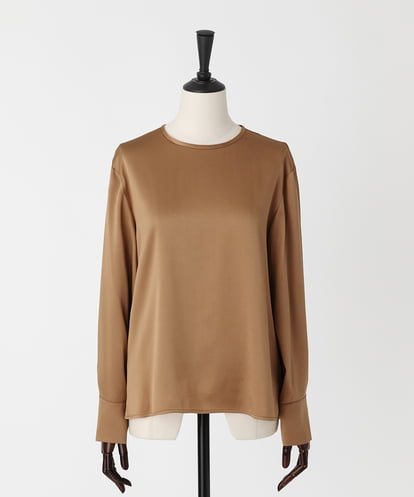 EAUVIRE ウォッシャブルシルクブラウス テラコッタ