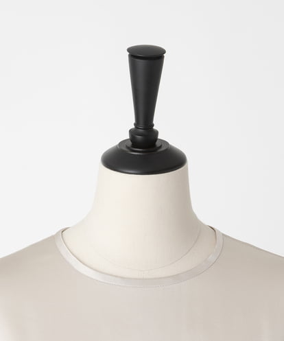 EAUVIRE ウォッシャブルシルクブラウス ライトグレー