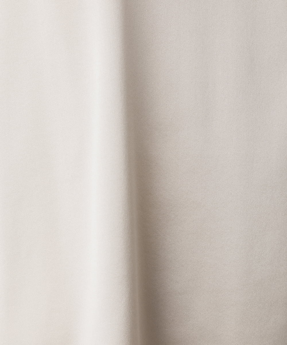 EAUVIRE ウォッシャブルシルクブラウス ライトグレー