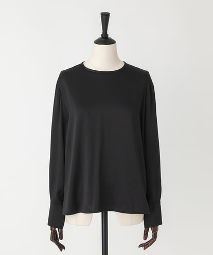 EAUVIRE ウォッシャブルシルクブラウス ブラック