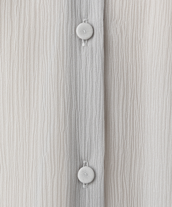 EAUVIRE ボウタイブラウス ライトグレー