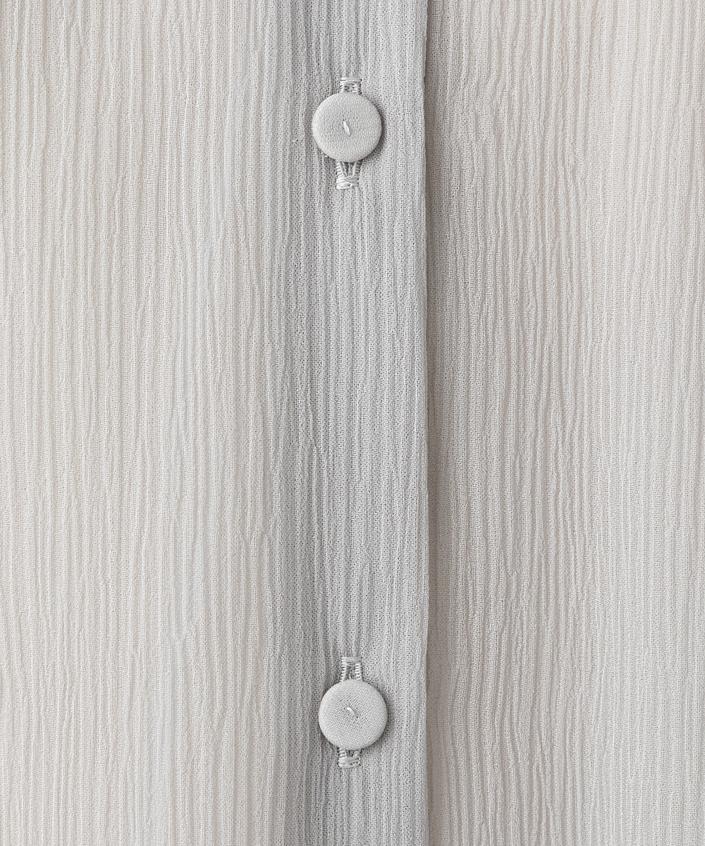 EAUVIRE ボウタイブラウス ライトグレー