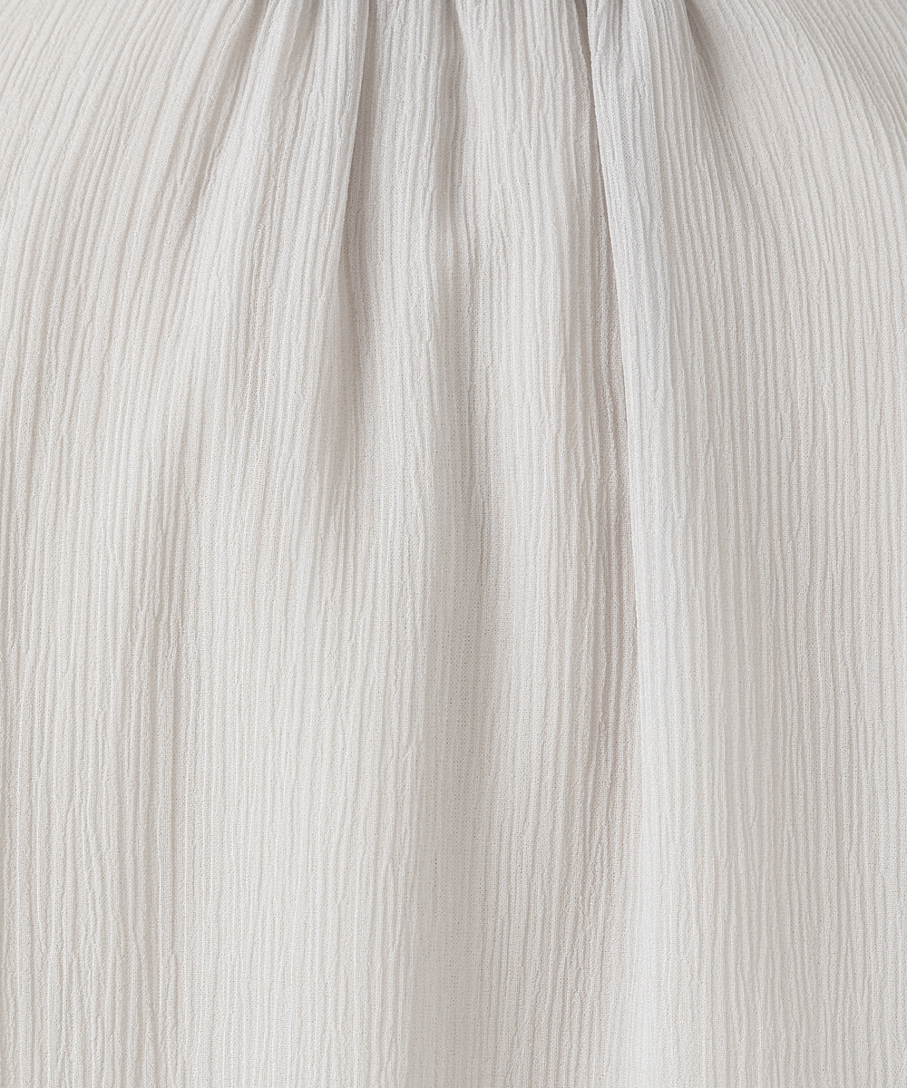 EAUVIRE ボウタイブラウス ライトグレー