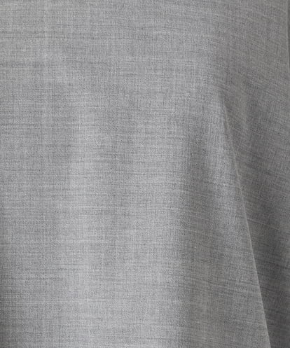 EAUVIRE ベルテッドハイネックシャツ ライトグレー