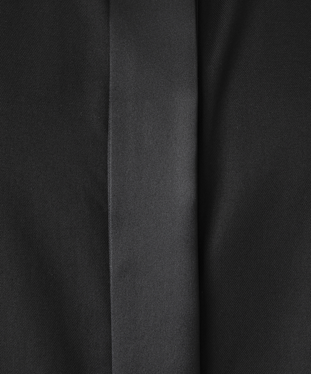 EAUVIRE サテンカラーシャツ ブラック