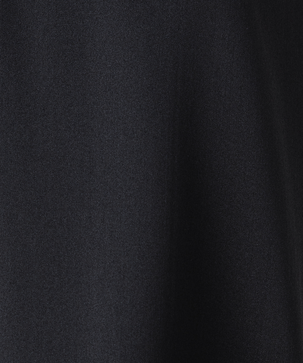 EAUVIRE ウォッシャブルシルクロングスリーブブラウス ブラック