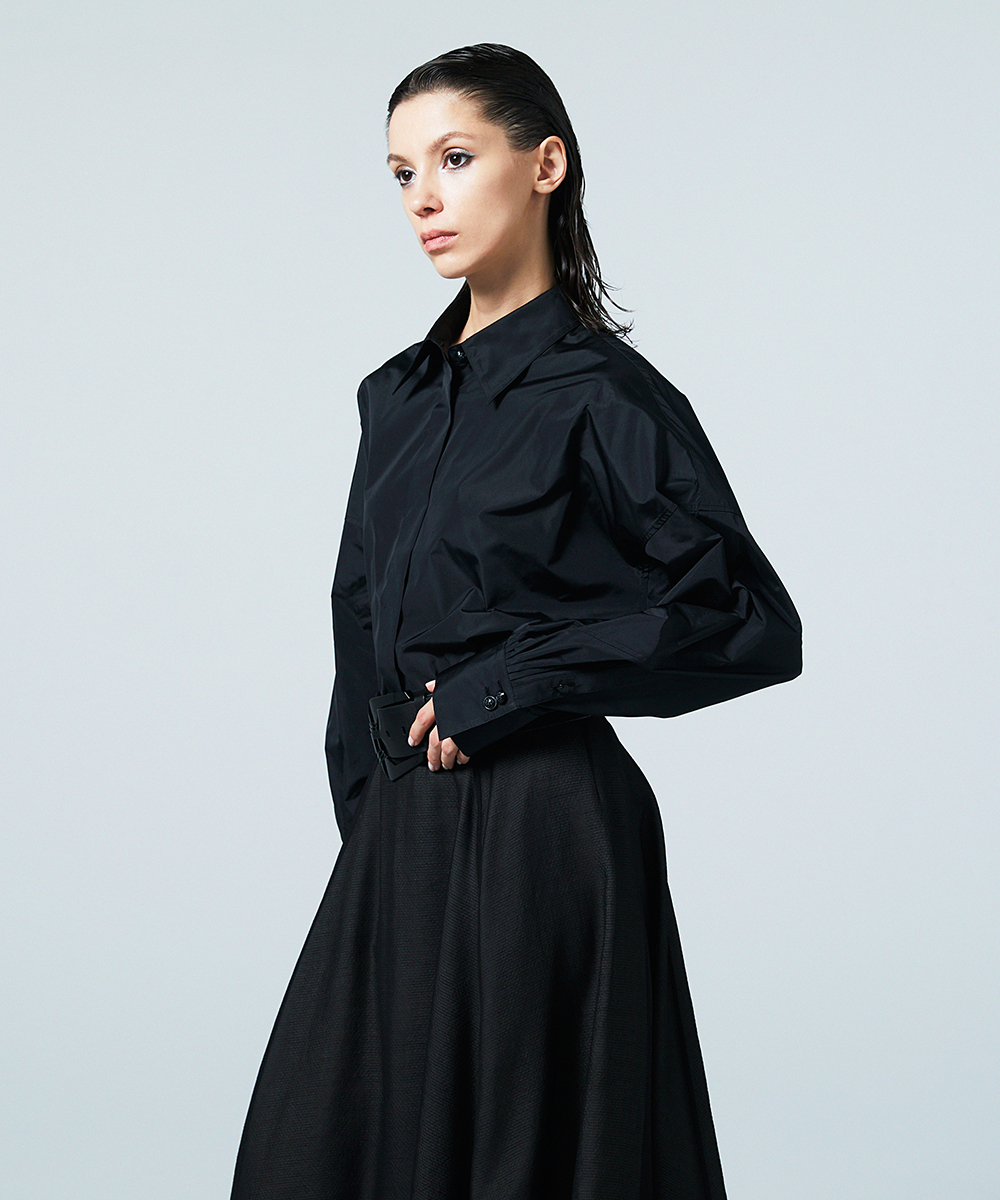 EAUVIRE ドルマンスリーブシャツ ブラック