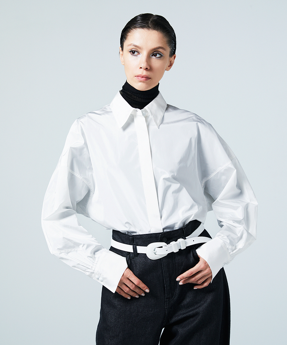 EAUVIRE ドルマンスリーブシャツ ホワイト