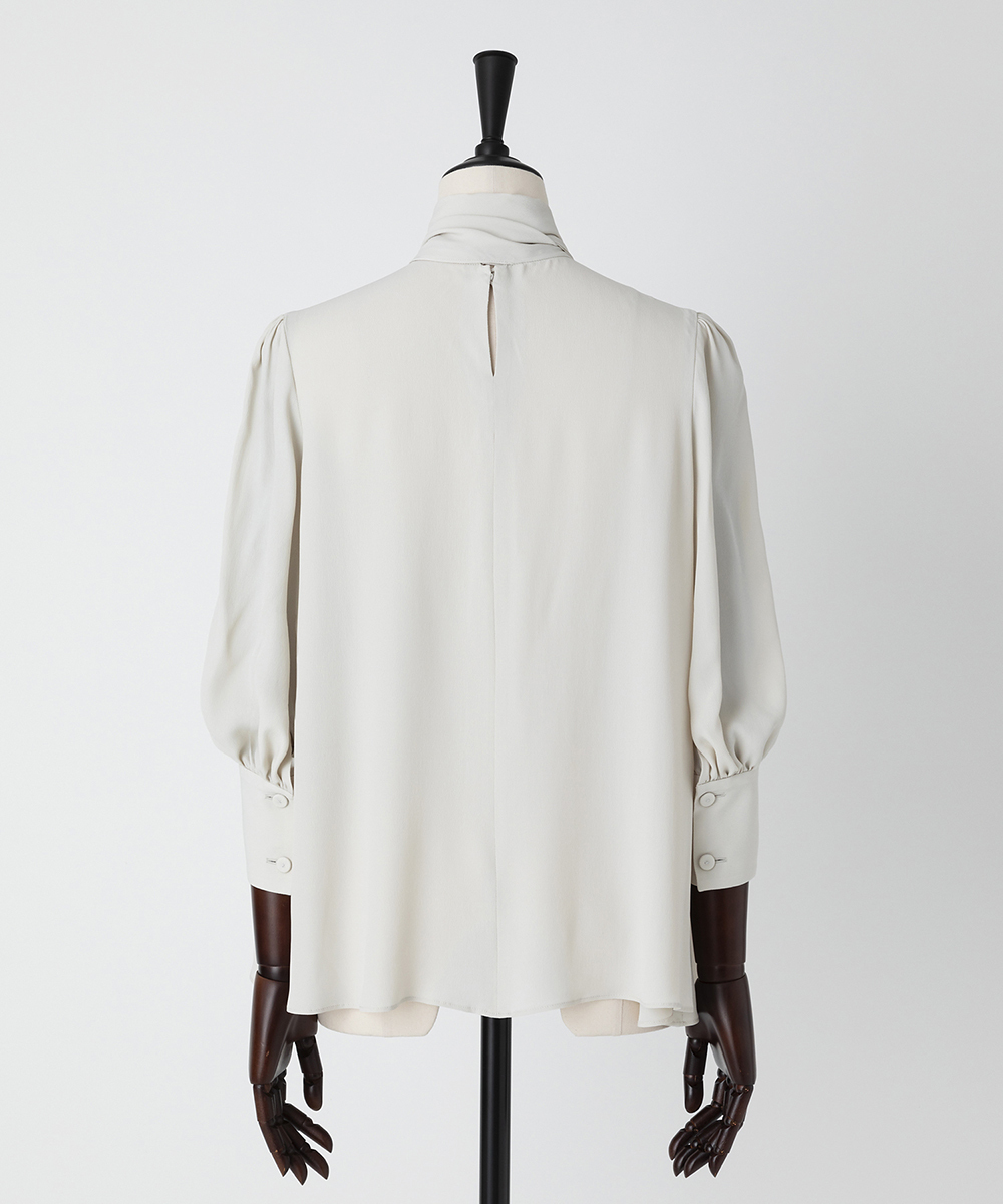 EAUVIRE ボウタイブラウス ベージュ