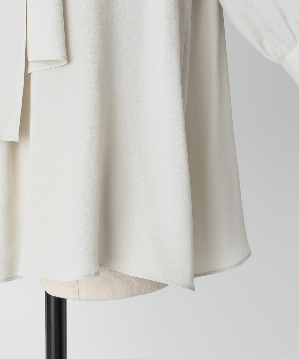 EAUVIRE ボウタイブラウス ベージュ