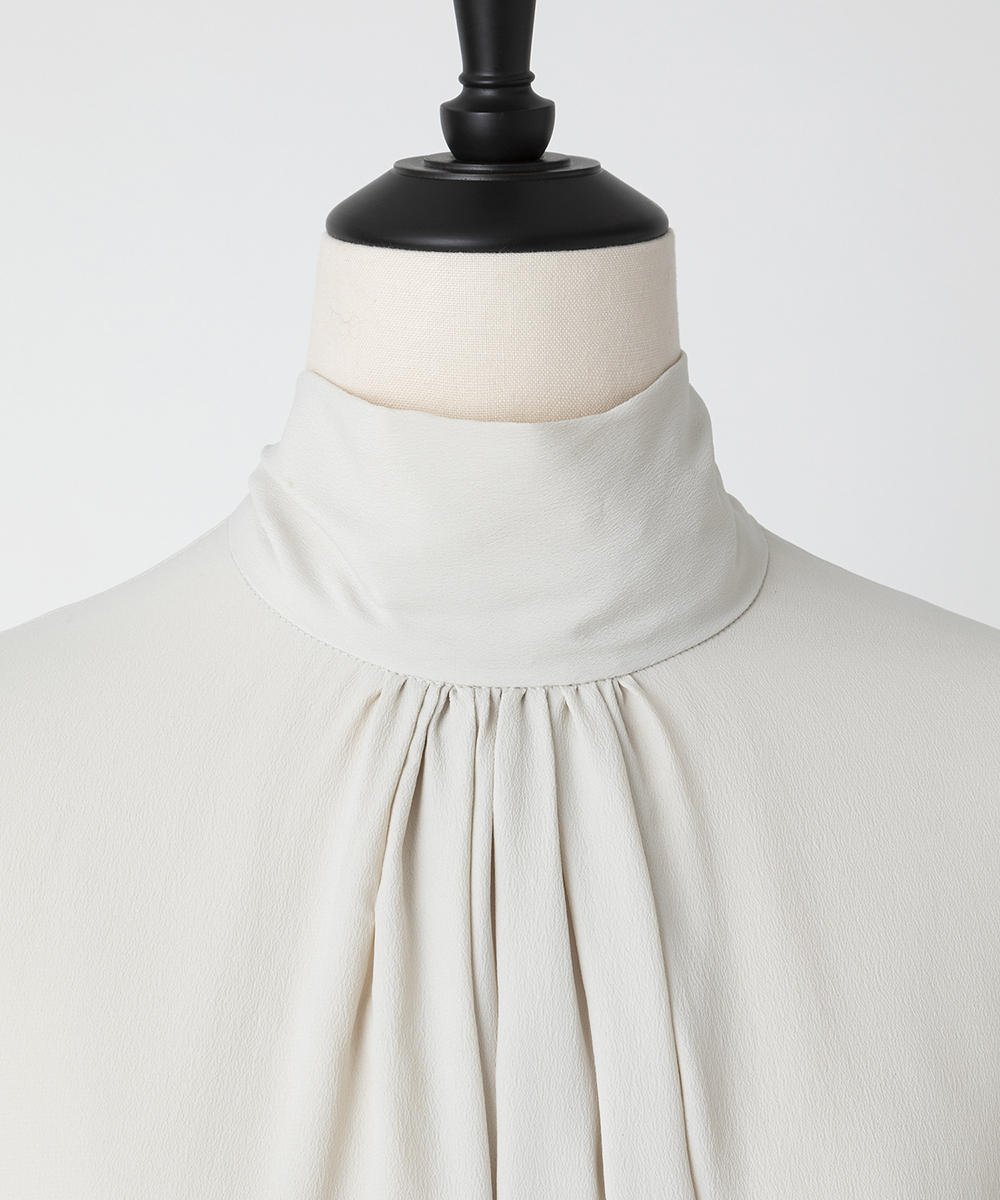 EAUVIRE ボウタイブラウス ベージュ