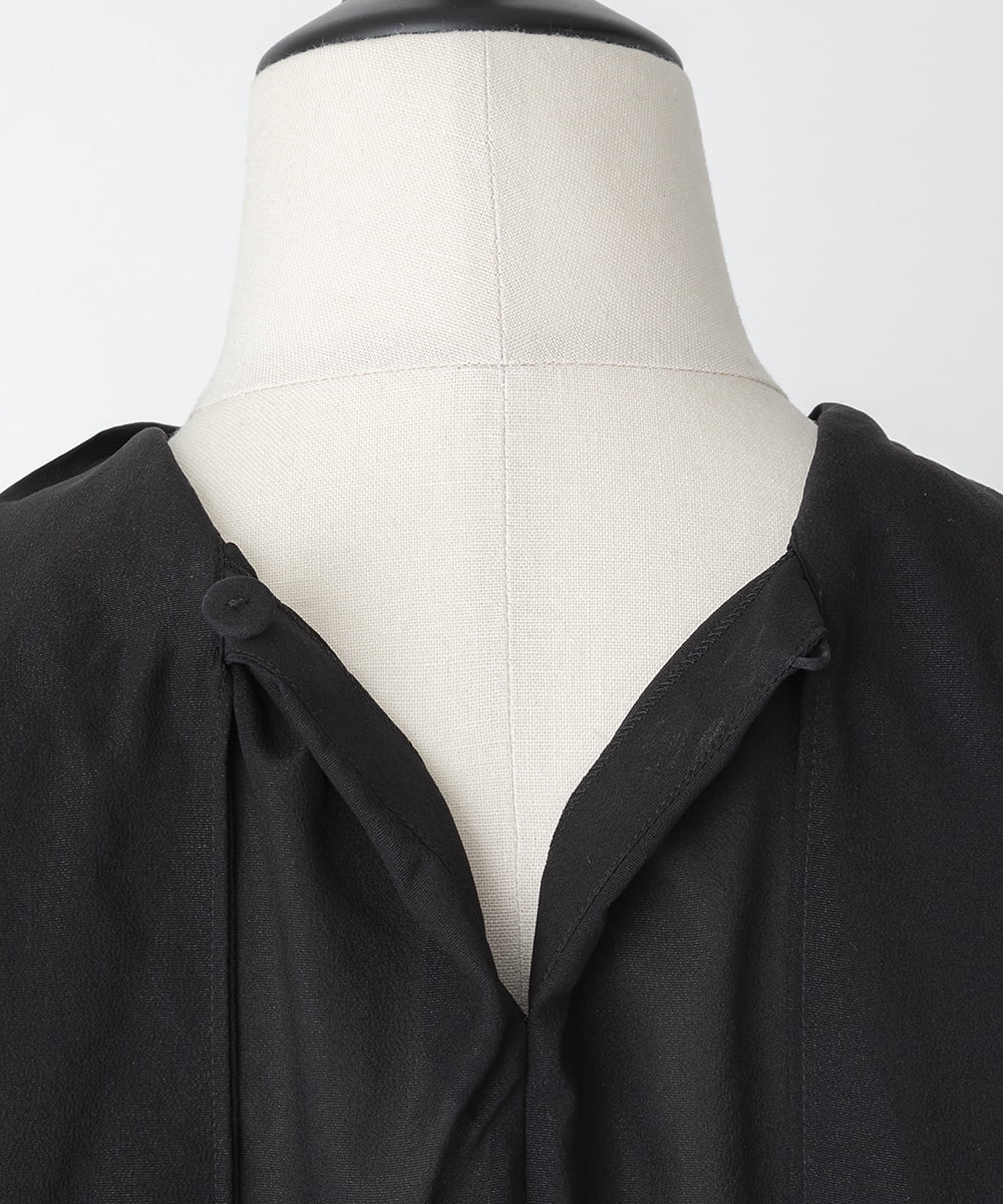 EAUVIRE ボウタイブラウス ブラック