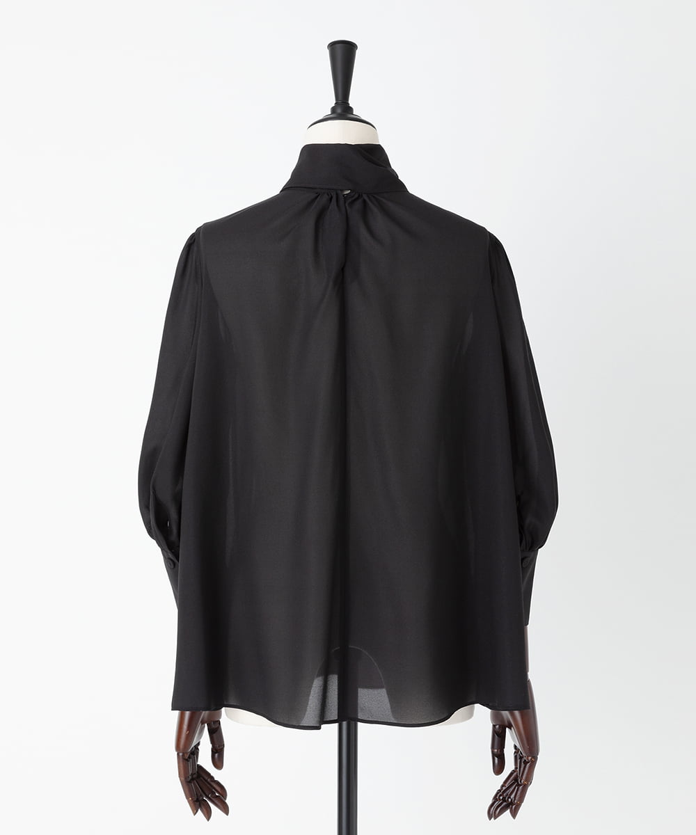 EAUVIRE ボウタイブラウス ブラック