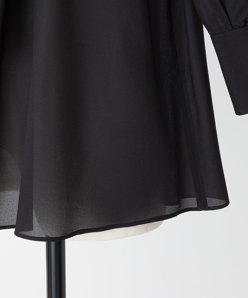 EAUVIRE ボウタイブラウス ブラック