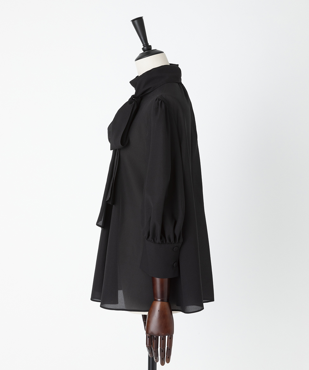 EAUVIRE ボウタイブラウス ブラック