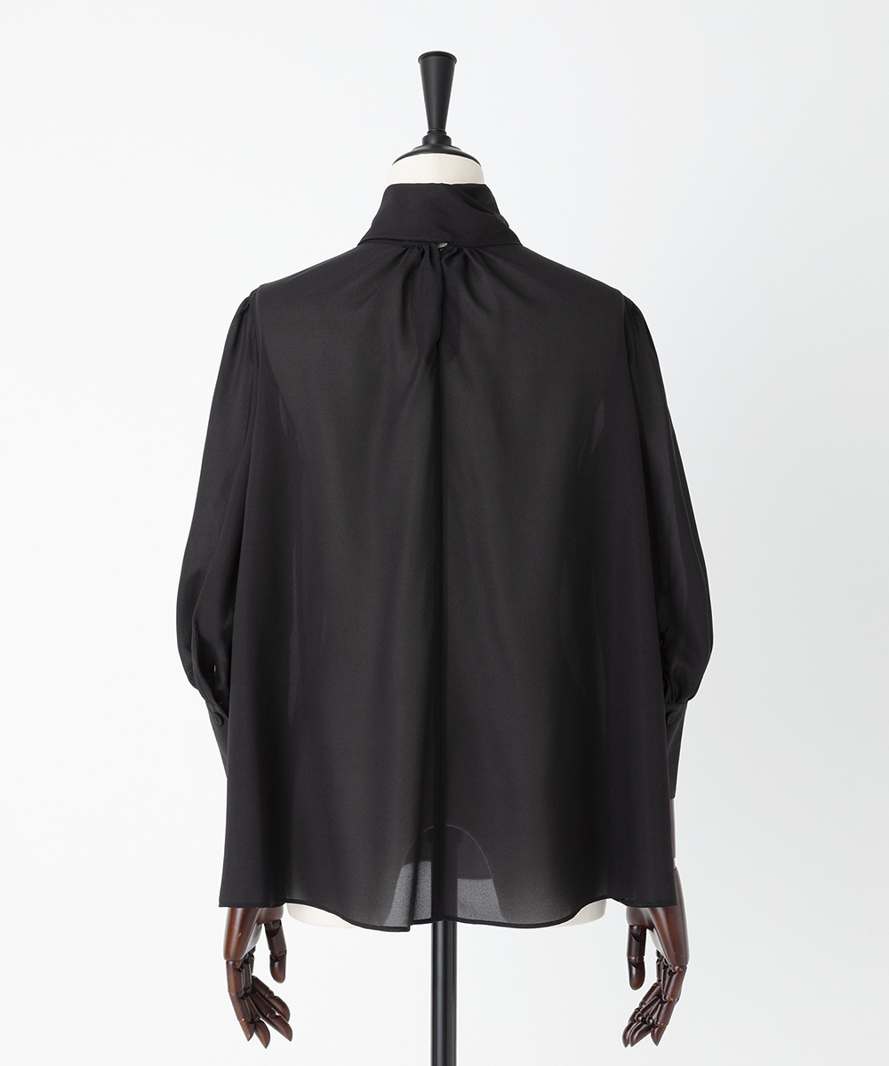EAUVIRE ボウタイブラウス ブラック