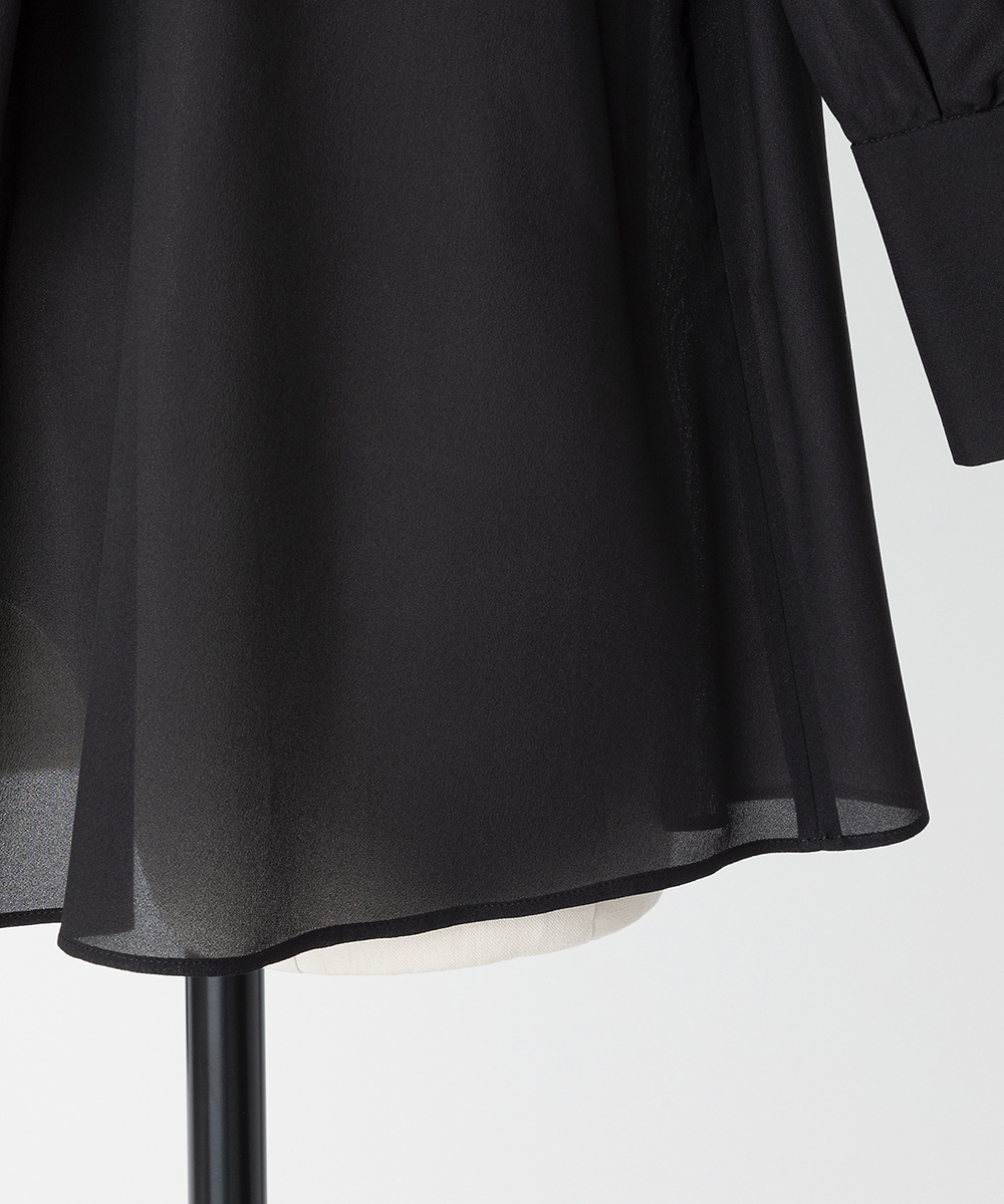 EAUVIRE ボウタイブラウス ブラック