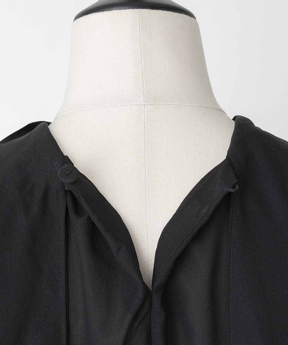 EAUVIRE ボウタイブラウス ブラック