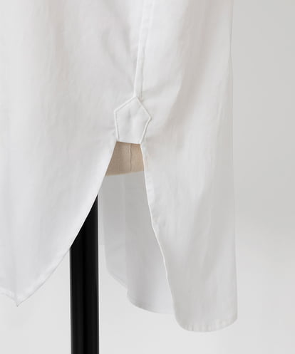 EAUVIRE スロートタブ付きシャツ ホワイト
