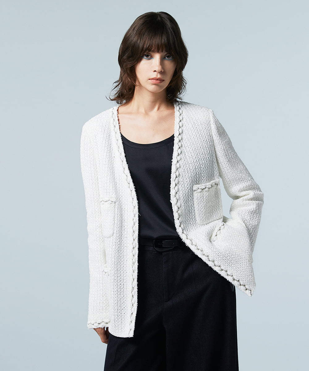 EAUVIRE ウォッシャブルシルクタンクトップ ネイビー