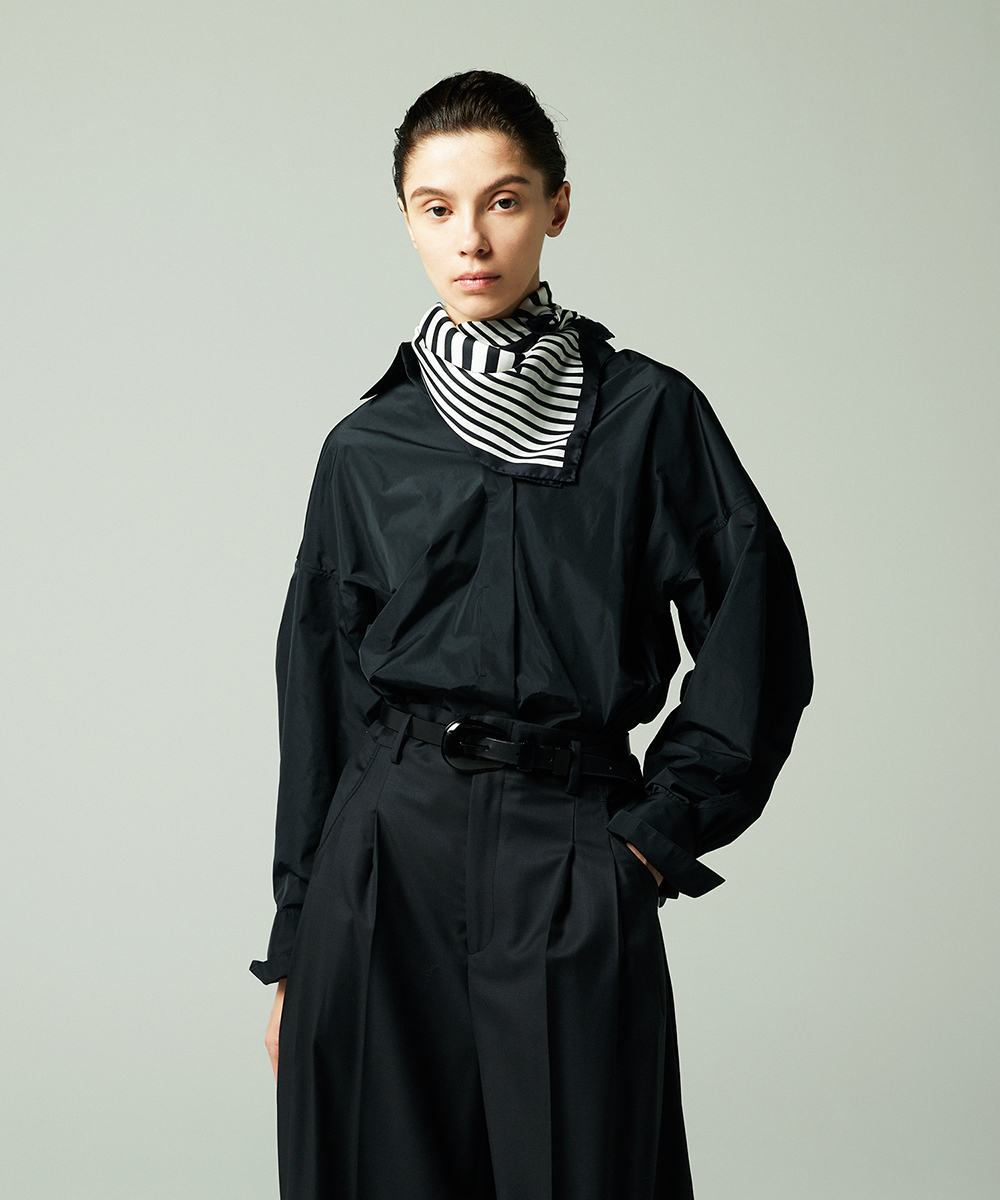 EAUVIRE タフタドルマンシャツ ホワイト