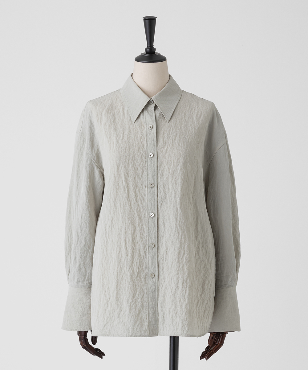 EAUVIRE シルクナイロンシャツ ライトグレー
