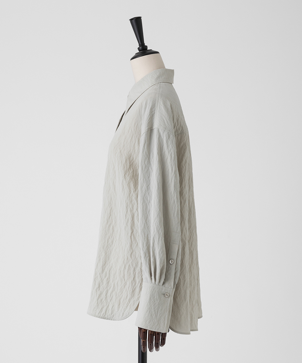 EAUVIRE シルクナイロンシャツ ライトグレー