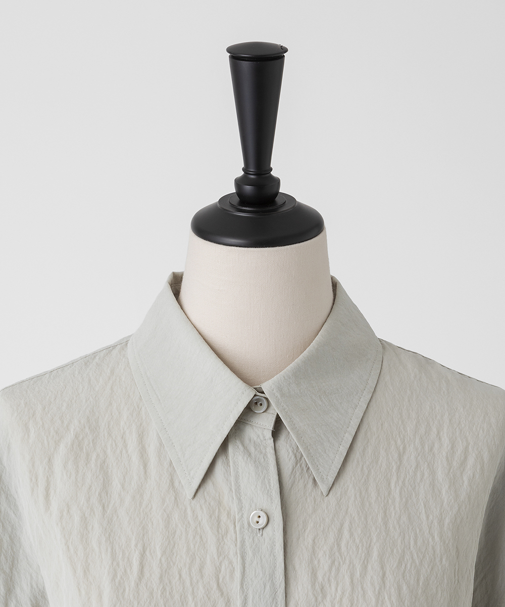 EAUVIRE シルクナイロンシャツ ライトグレー