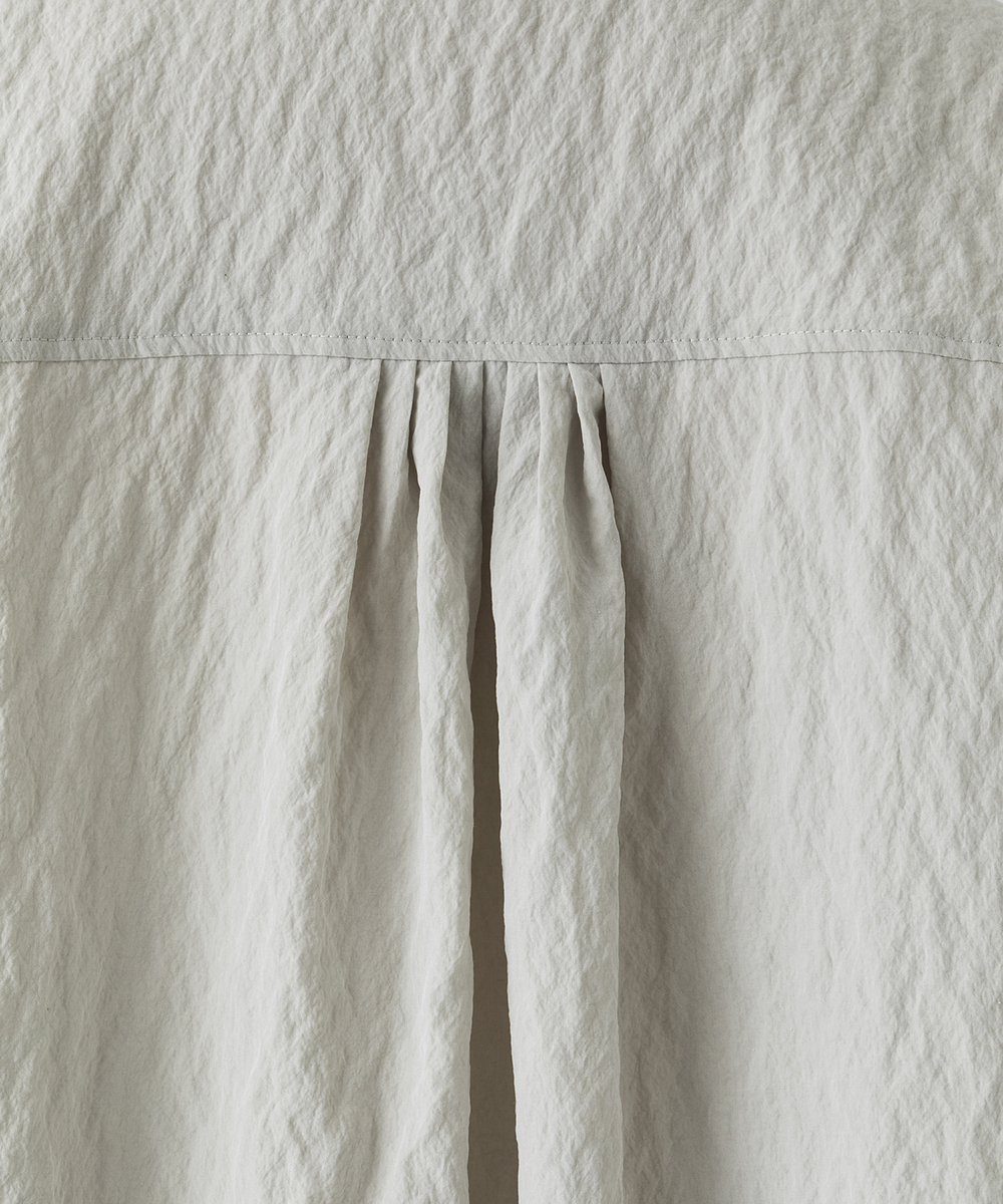 EAUVIRE シルクナイロンシャツ ライトグレー